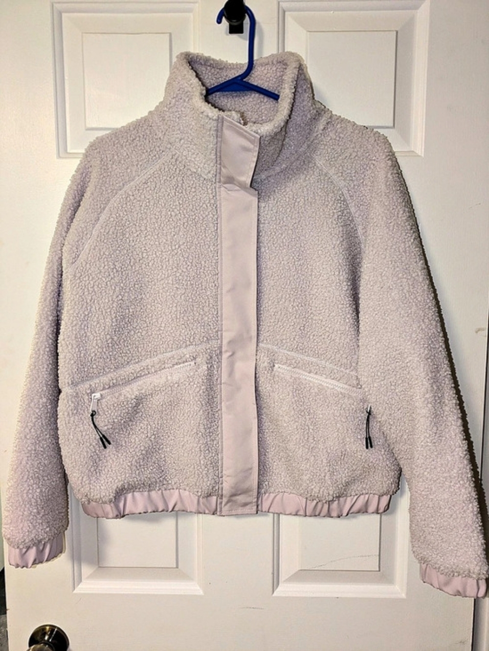 Aspen Sherpa Textured Fleece Jacket Lilac